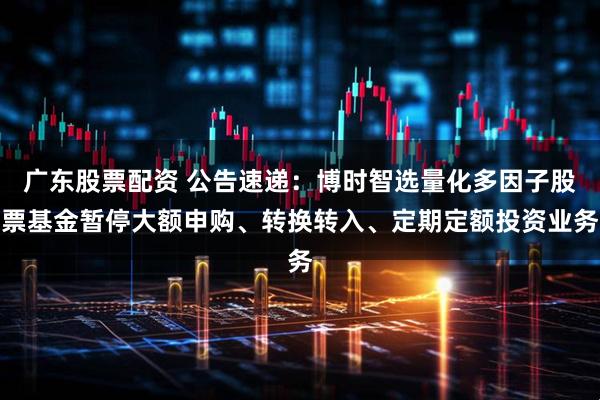 广东股票配资 公告速递：博时智选量化多因子股票基金暂停大额申购、转换转入、定期定额投资业务